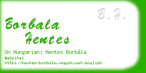 borbala hentes business card